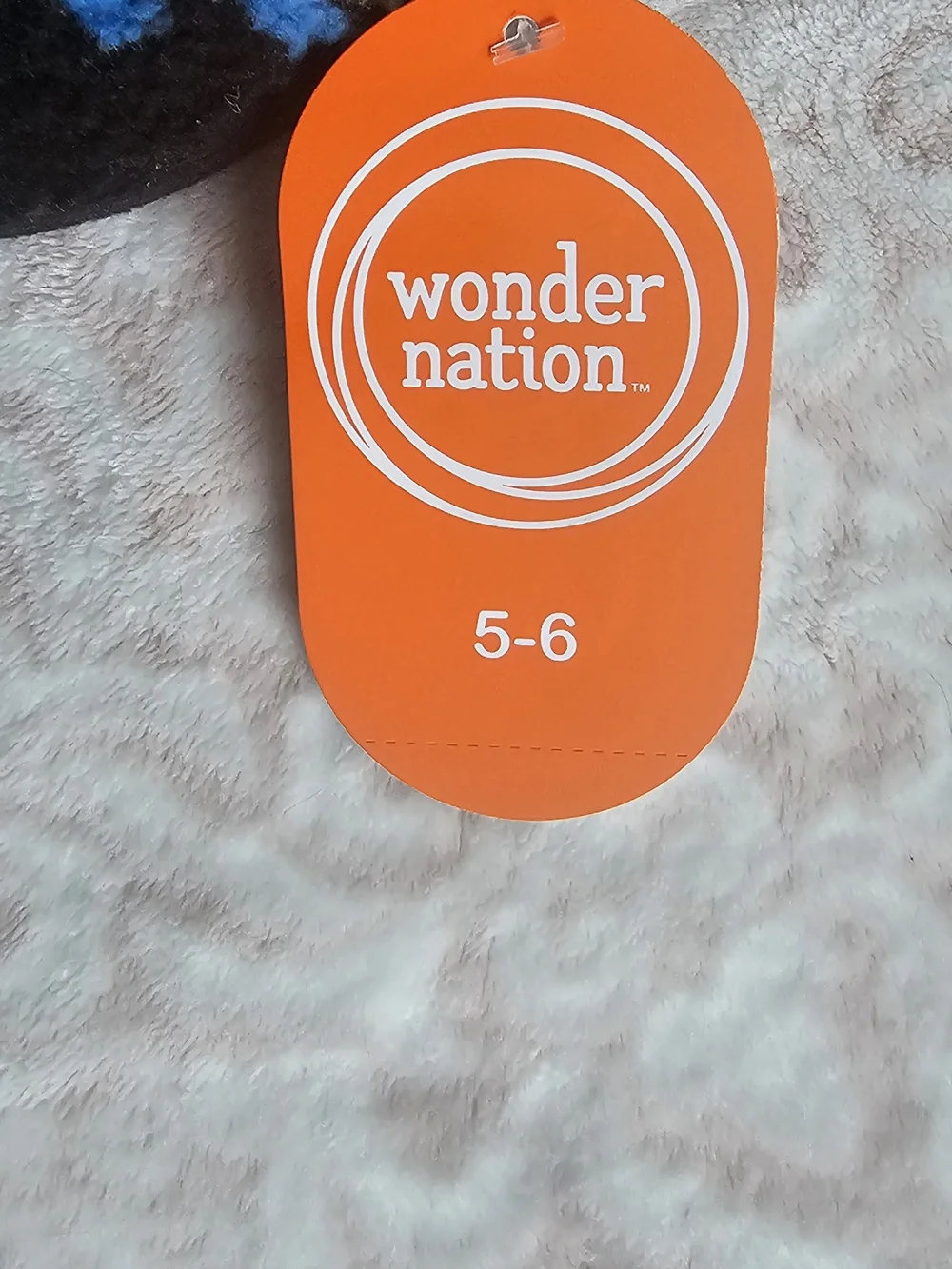 wonder nation Blue Black Green Tan Sherpa Clog Slippers